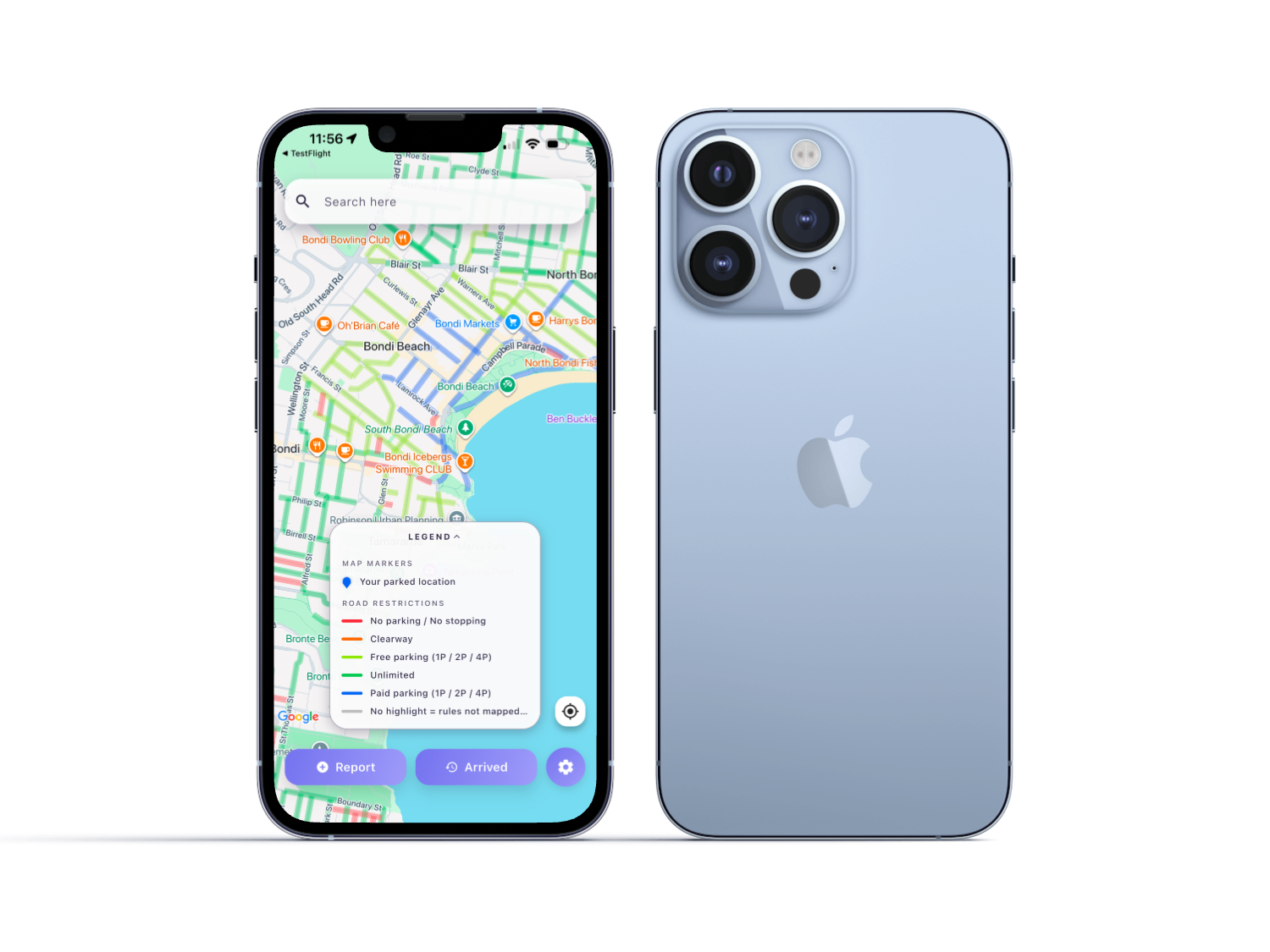 Premo app mockup from the About page design